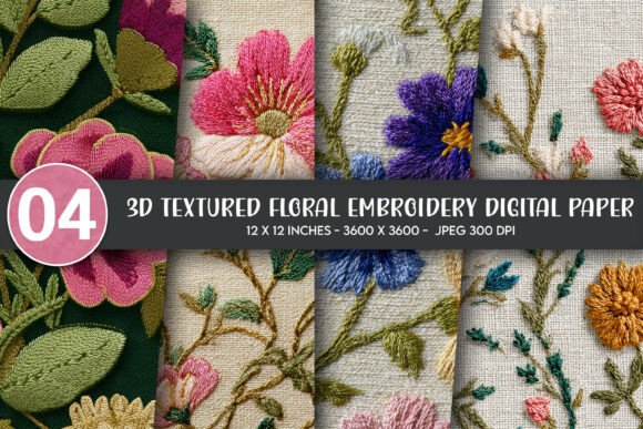 3D Textured Floral Embroidery Digital Review