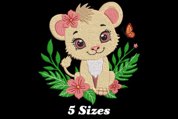 Floral Cute Lion Embroidery Design Review