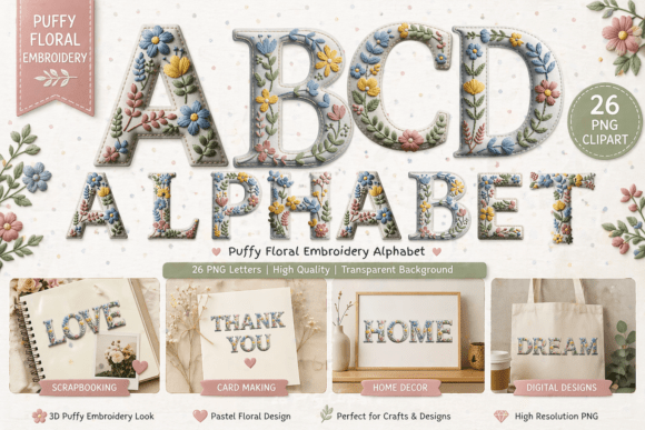 Puffy Floral Embroidery Alphabet Review