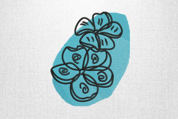 Review: Abstract Floral Outline Embroidery Design